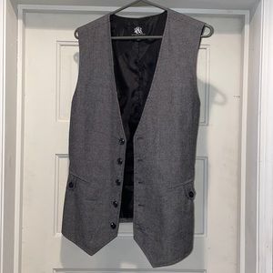 Mens Grey Vest Large Tall